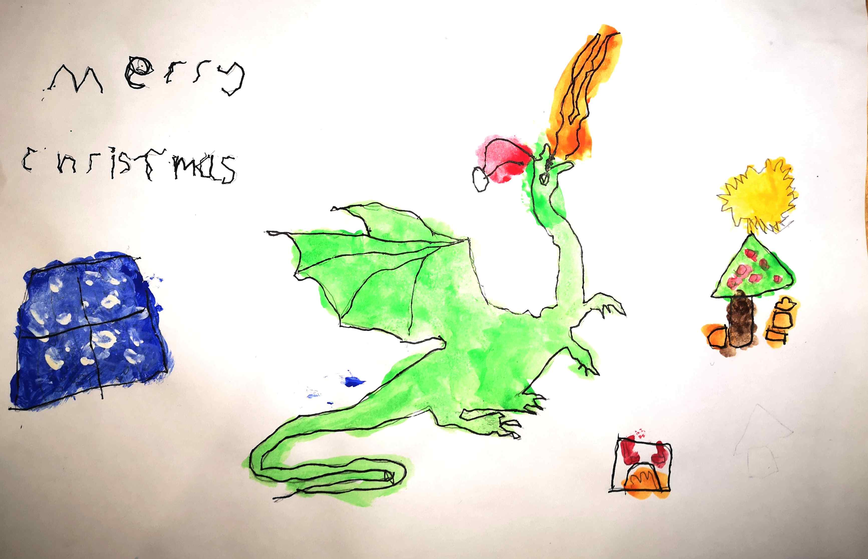 picture of a dragon drawn by competition entrant